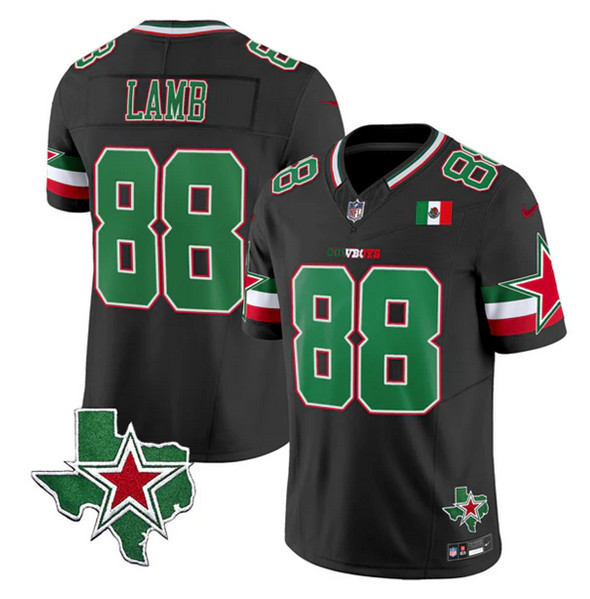 Men's Dallas Cowboys #88 CeeDee Lamb 2024 Mexico Black F.U.S.E. Stitched Football Jersey Men's Dallas Cowboys #88 CeeDee Lamb 2024 Mexico Black F.U.S.E. Stitched Football Jersey